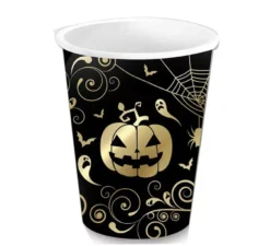 Confezione da 6 Bicchieri Zucca Oro da 240 ml (9 cm)