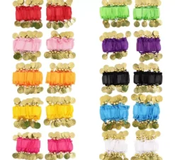 Confezione da 2 braccialetti con monete in vari colori
