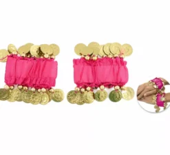 Confezione da 2 braccialetti con monete in vari colori