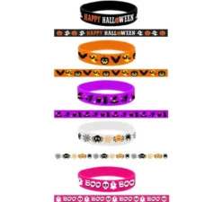 Confezione da 5 braccialetti in silicone per Halloween