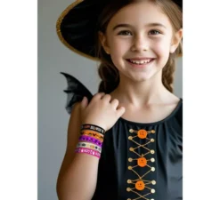 Confezione da 5 braccialetti in silicone per Halloween