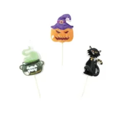 Confezione da 3 Candele Halloween da 4x8 cm