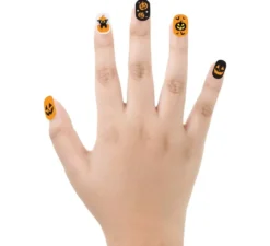 Confezione da 12 chiodi a forma di zucca con adesivo per bambini