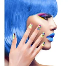 Confezione da 12 chiodi autoadesivi a mosaico neon