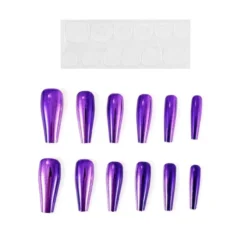Confezione da 13 chiodi autoadesivi effetto metallo viola