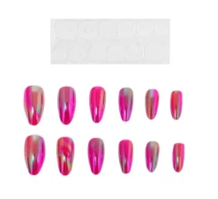 Confezione da 13 chiodi autoadesivi Holo fucsia