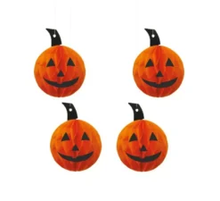 Confezione da 4 Ciondoli Zucca 10x12 cm