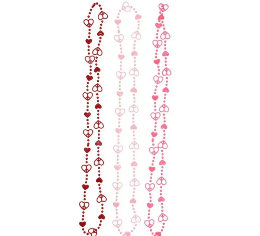 Confezione da 3 Collane Cuore da 42 cm colori assortiti