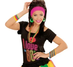 Confezione da 4 collane neon anni '80