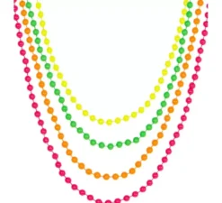 Confezione da 4 collane neon anni '80