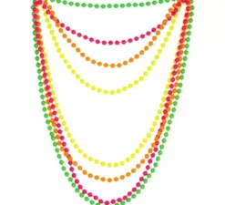 Confezione da 4 collane neon anni '80
