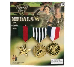 Confezione da 3 Decorazioni Militari da 15x15 cm