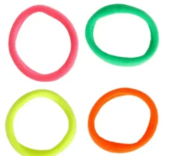 Confezione da 5 elastici per capelli neon in colori assortiti
