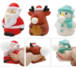 Confezione da 12 figurine natalizie con palloncino interno da 7 cm