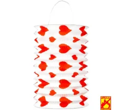 Confezione da 2 Lanterne di Cuori Rossi ignifughi 16x28 cm