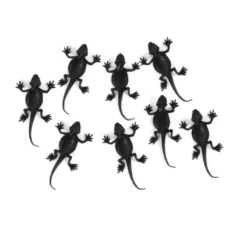 Confezione da 8 lucertole nere decorative