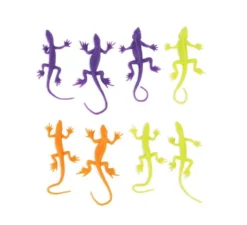 Confezione da 8 lucertole tricolori decorative