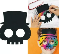 Confezione da 6 Maschere da colorare 20 cm