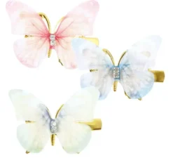Confezione da 6 mollette a forma di farfalla, 5 cm, in colori assortiti