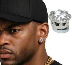 Confezione da 2 orecchini magnetici Rapper