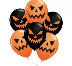 Confezione da 6 palloncini assortiti a forma di zucca