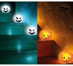 Confezione da 5 Palloncini con Luce Zucca Multicolor