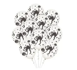 Confezione da 10 Palloncini Gatti Neri da 30 cm
