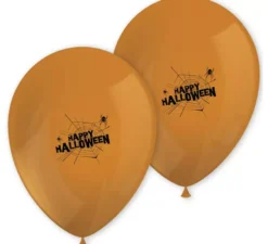 Confezione da 8 palloncini Happy Halloween da 25 cm