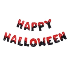 Confezione da 14 palloncini Happy Halloween neri e rossi da 40 cm
