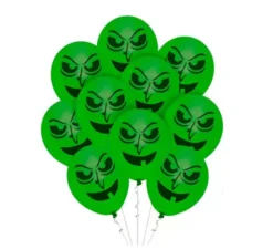 Confezione da 10 Palloncini Strega verdi da 30 cm
