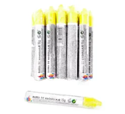 Confezione da 12 pastelli gialli fluorescenti