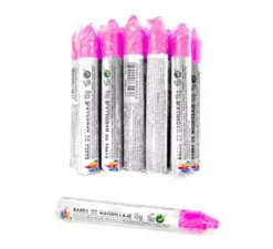 Confezione da 12 pastelli rosa fluo
