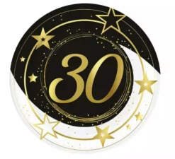Confezione da 6 Piatti 30 Anni da 23 cm