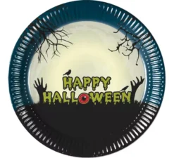 Confezione da 8 Piatti Carta Happy Halloween 23cm
