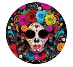 Confezione da 6 piatti colorati Catrina da 23 cm