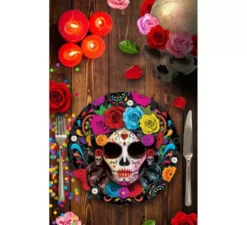 Confezione da 6 piatti colorati Catrina da 23 cm