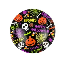 Confezione da 6 piatti con stampa Spooky Halloween da 18 cm