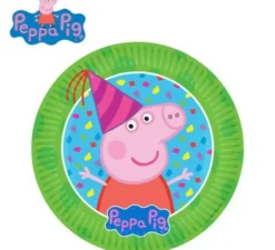Confezione da 8 piatti di carta Peppa Pig da 18 cm