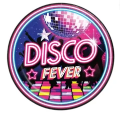 Confezione da 6 Piatti Disco Fever da 23 cm