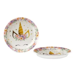 Confezione da 8 piatti Unicorno da 23 cm