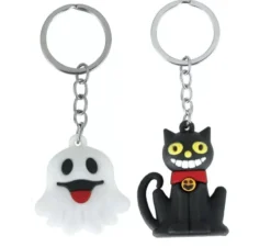 Confezione da 6 portachiavi di Halloween da 4,5 cm