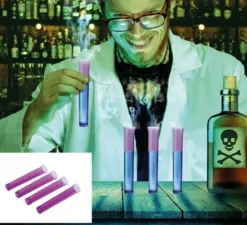 Confezione da 4 provette scientifiche lilla o provette 14 cm
