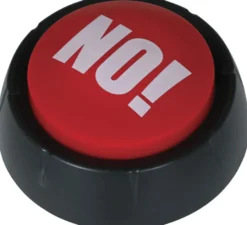 "Confezione da 2 pulsanti ""Sì !"" ' e ' No!' di 9 cm"