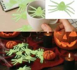 Confezione da 10 ragni fluorescenti, 5 cm