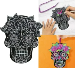 Confezione da 6 sagome messicane da colorare 12 cm
