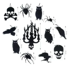 Confezione da 12 sagome per decorazioni di Halloween