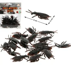 Confezione da 10 scarafaggi neri 13 cm