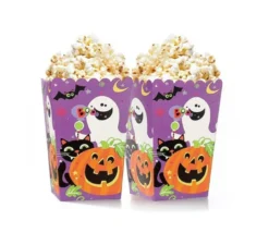 Confezione da 6 scatole di popcorn con stampa della notte di Halloween