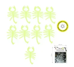 Confezione da 9 scorpioni fluorescenti