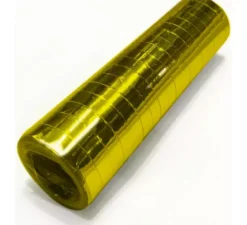 Confezione da 18 stelle filanti dorate metalliche da 4 m